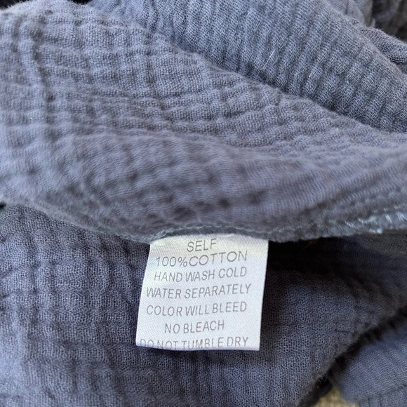 Pinch | Lightweight Cotton Gauzey Muslin Joggers in Blue, Size Large - Picture 6 of 7